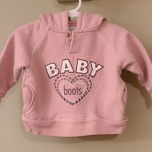 Baby Boots light pink pullover hoodie